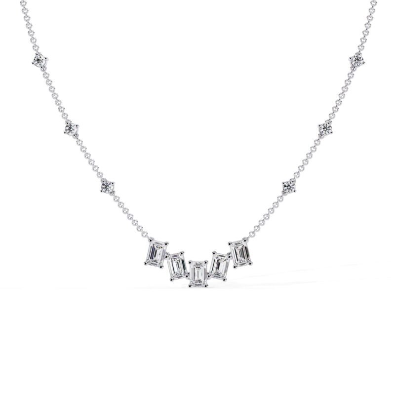 EDGE EMERALD-Diamond Pendant