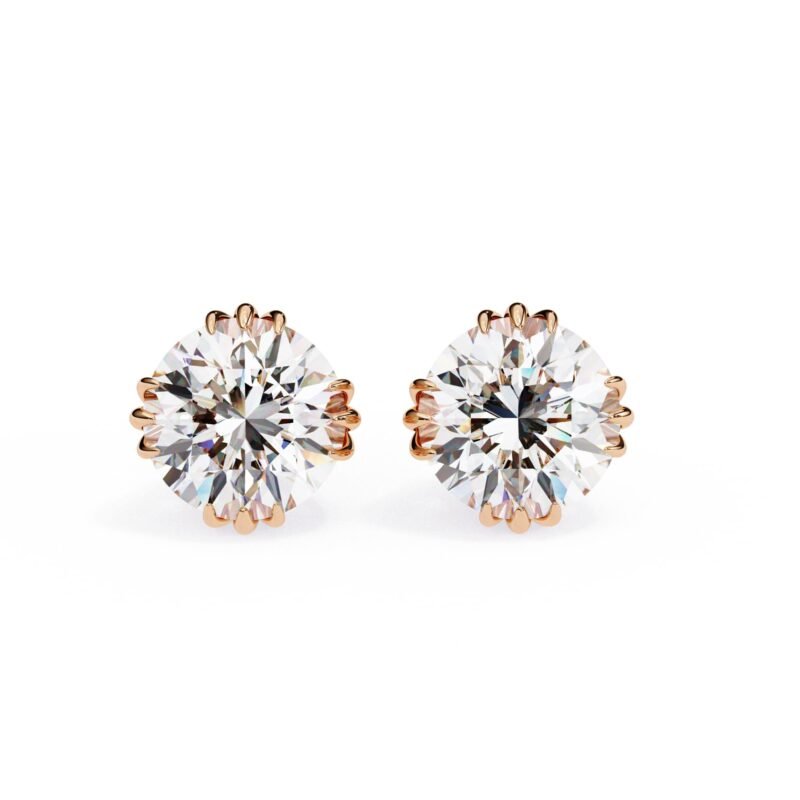 ELYSIA-ROUND SOLITAIRE STUDS